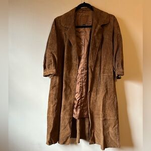 Banana Republic 2007 Longline Brown Leather Jacket